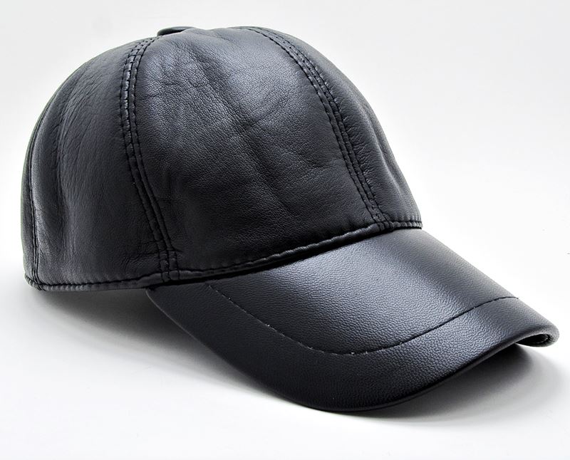 Taki | Black Leather Baseball Cap - Unisex Winter Hat - TryAladdin