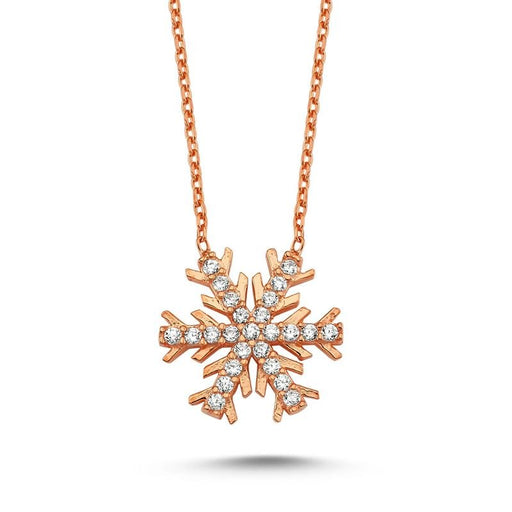 TD | Crystal Snowflake Silver Necklace