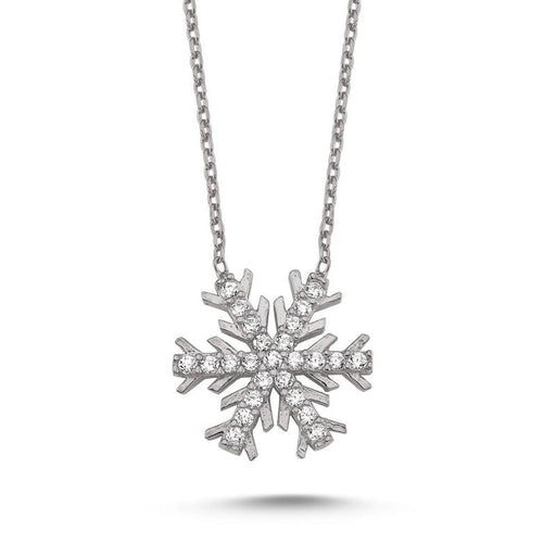 TD | Crystal Snowflake Silver Necklace