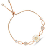 TD | Enameled Silver Daisy Bracelet