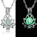 TD | Green Phosphorescent Women's Lotus Necklace