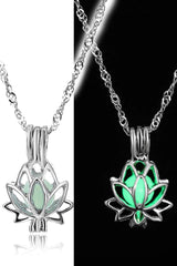 TD | Green Phosphorescent Women's Lotus Necklace