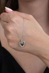 TD | I Love You in 100 Languages 925 Sterling Silver Necklace with Women's Heart