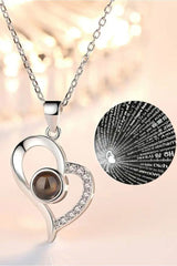 TD | I Love You in 100 Languages Women's Stainless Steel Necklace