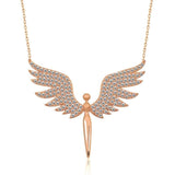 TD | Michael Angel Winged Silver Necklace