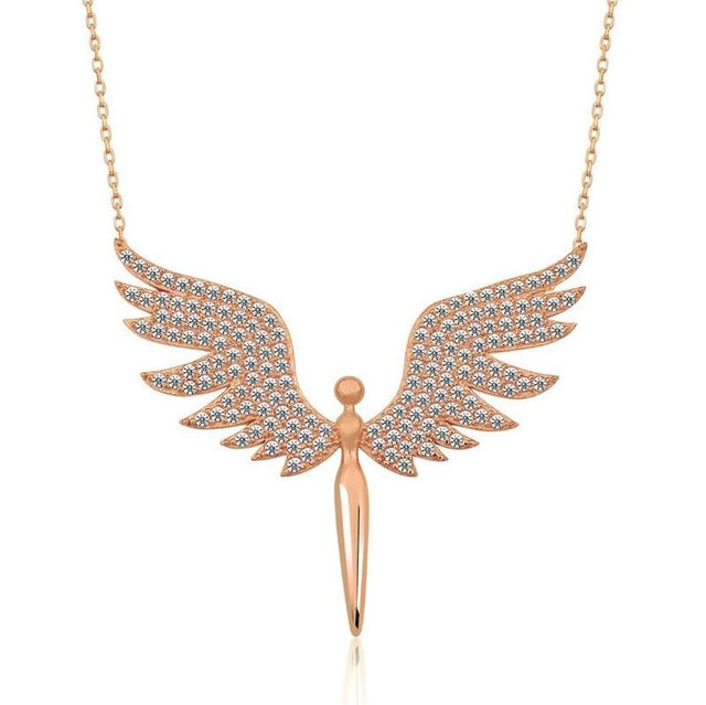 TD | Michael Angel Winged Silver Necklace