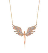 TD | Michael Angel Winged Silver Necklace