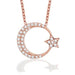 TD | Moon Star Silver Necklace with Stones