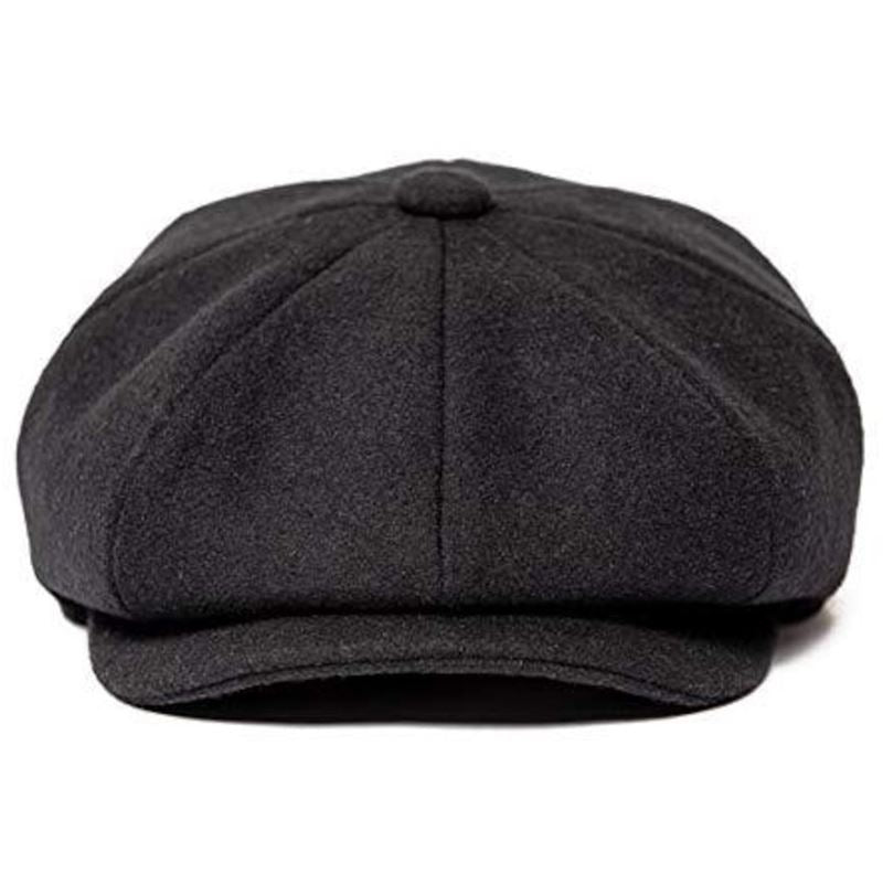 Taki Peaky Blinders Cashmere Driver Hat Men s Trilby Beanie Black