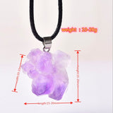 TD | Raw Amethyst Natural Stone Necklace with Rope Chain