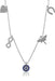 TD | Silver 5 Objects Luck Necklace with Nazar Beads Gift for Valentine