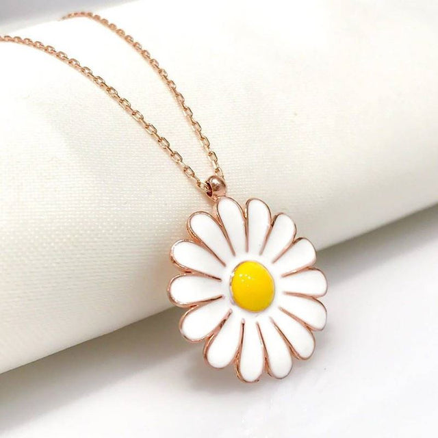 TD | Silver Daisy Necklace Large Size