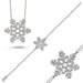 TD | Silver Necklace and Bracelet Set with Snowflake Stone 5 Colors