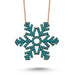 TD | Snowflake Stone Silver Necklace 5 Colors Large Size