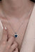 TD | Titanic Heart of the Ocean v2 Navy Blue Sapphire Silver Necklace