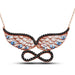 TD | Winged Infinity Silver Necklace with Stones and Nazar Beads