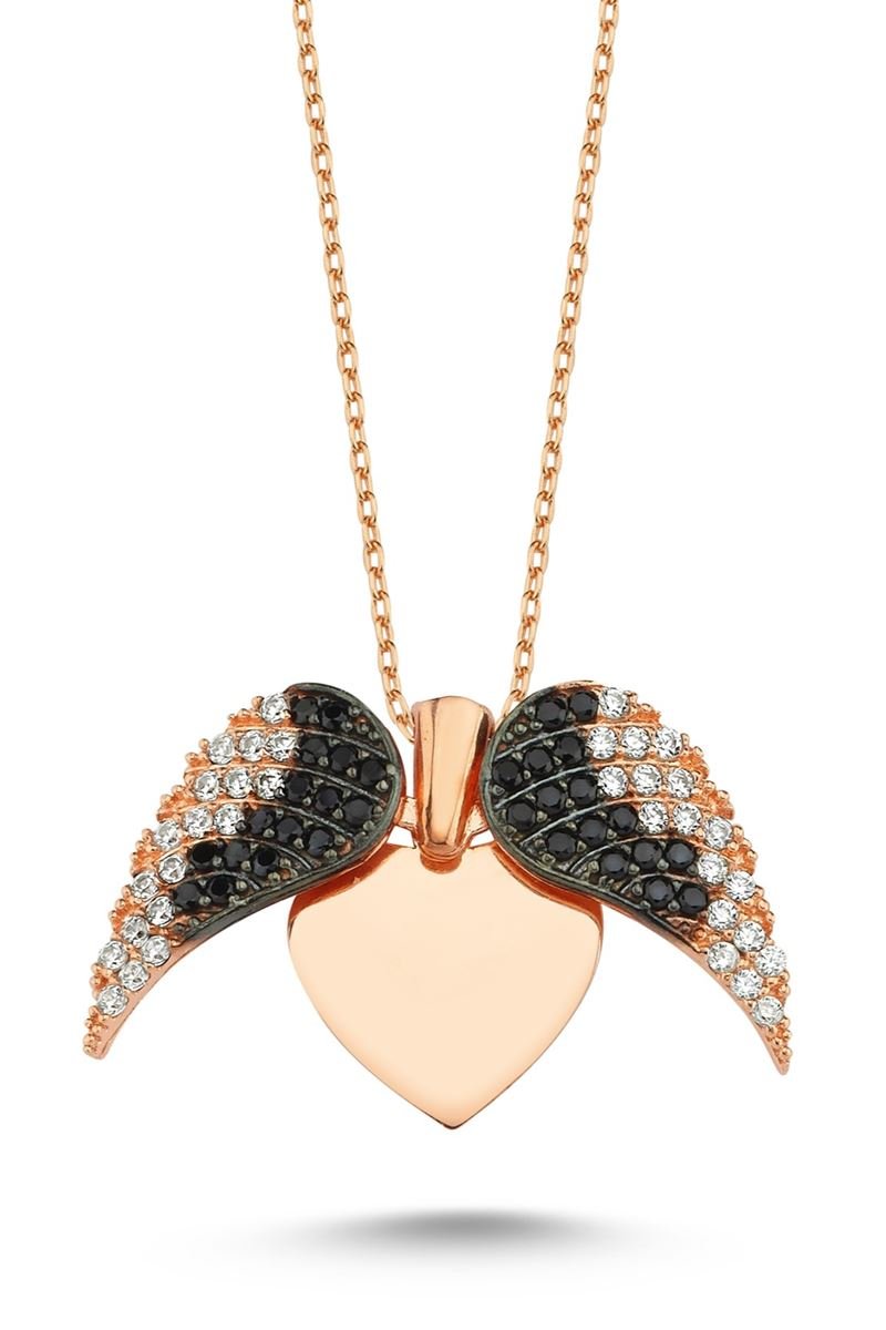 TD | Wings of Love Ladies Silver Heart Necklace