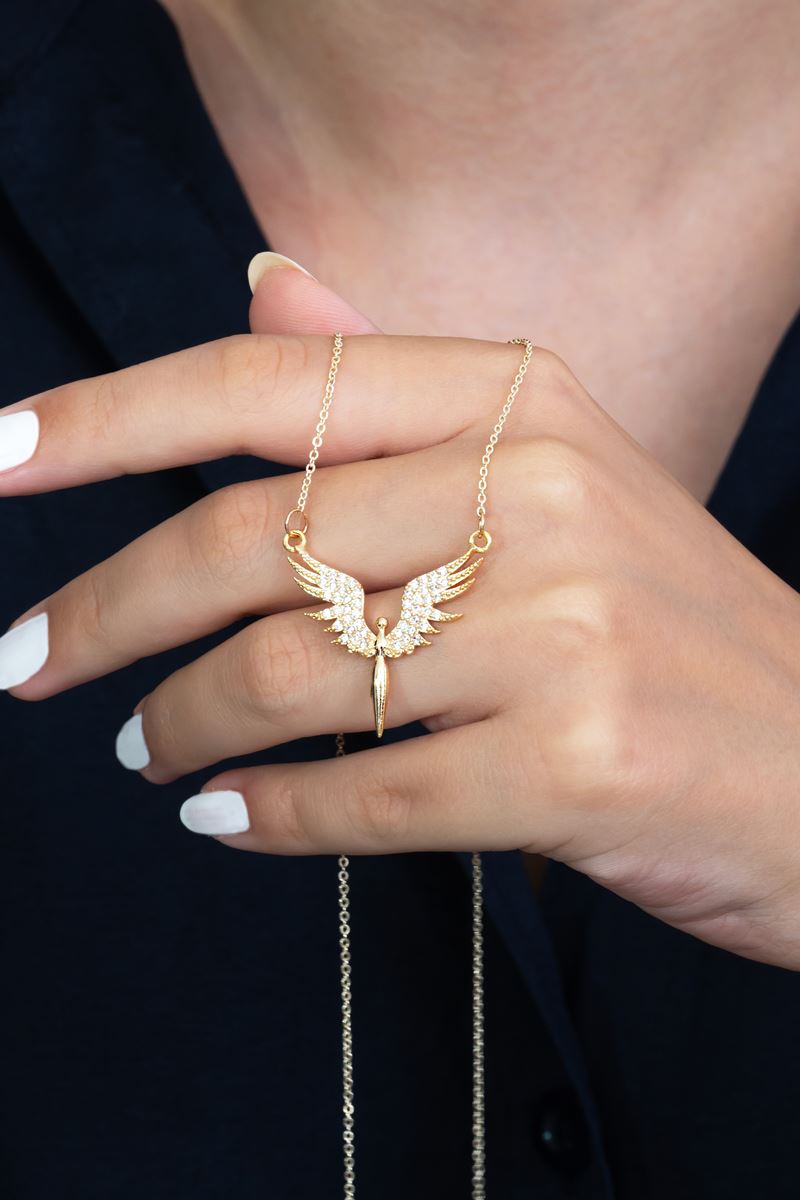 ネックレス・ペンダント 24K Gold-Plated Woven Tapestry Amulet Necklace Phoenix Rising Die Cast 22mm Pendant, Gold-Plated Sterling