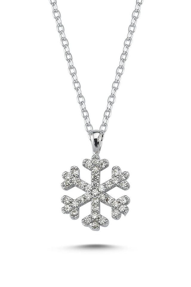 Taki | Collier Femme Modèle Flocon de Neige en Pierre Zircon Taki | Collier Femme Modèle Flocon de Neige en Pierre Zircon