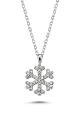 TD | Zircon Stone Snowflake Model Women's Necklace