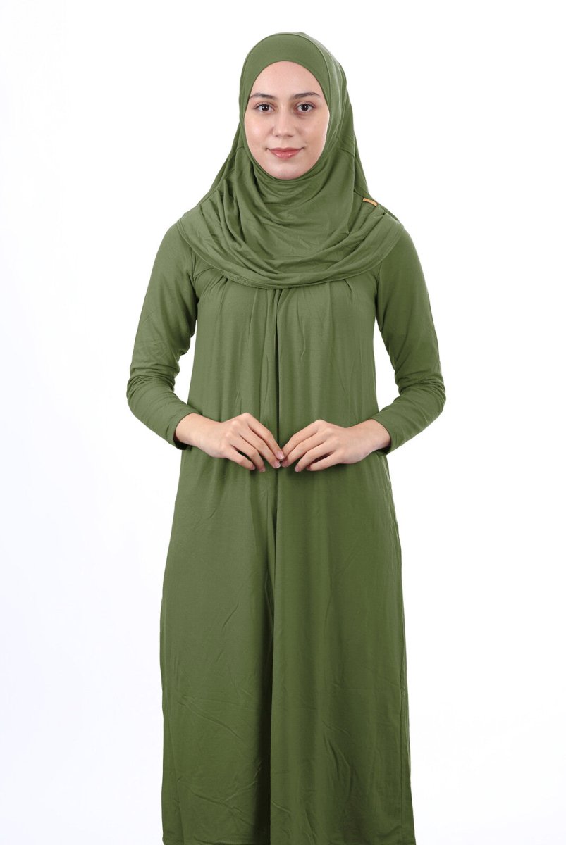 knee length dresses for ladies MH25 Multi-Color Two-Piece Jilbab Set main image 0