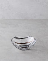 Premium Terra Glass Serving Bowl 16cm Brown Black