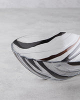 Premium Terra Glass Serving Bowl 16cm Brown Black