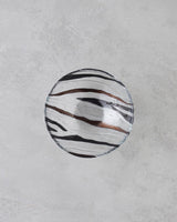 Premium Terra Glass Serving Bowl 16cm Brown Black