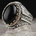 Tesbihevim | Men's Silver Ring with Onyx Stone Master Craftmanship