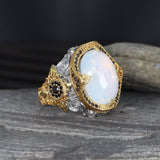 Tesbihevim | Moonstone Silver Ring for Men