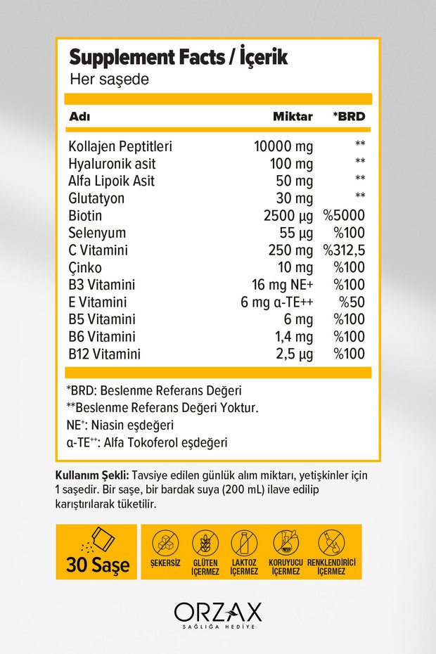 The Collagen Beauty Intense - Pineapple, 10000mg, 30 Sachets - TryAladdin