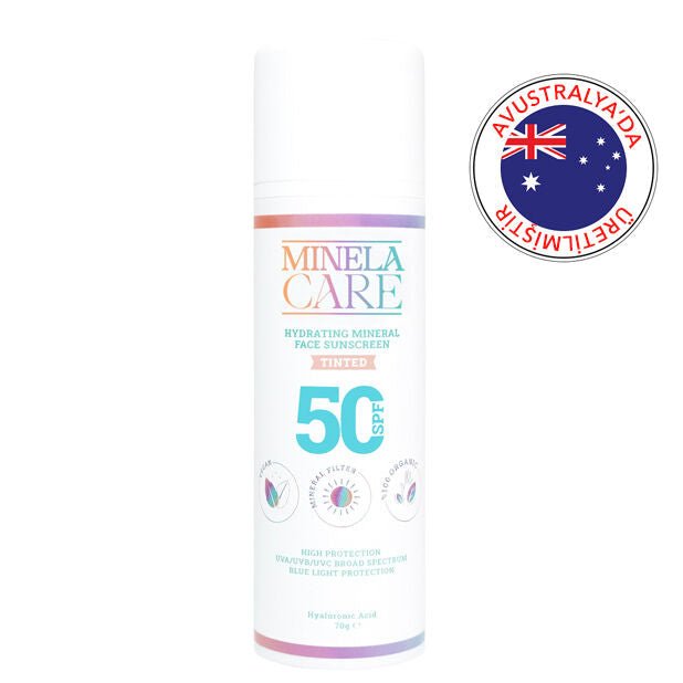 Tinted Hydrating Mineral Sunscreen - SPF 50+ with Hyaluronic Acid & Vitamin E - TryAladdin