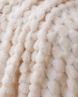 Professional-Wellsoft-Jacquard-Throw-Blanket-Cream