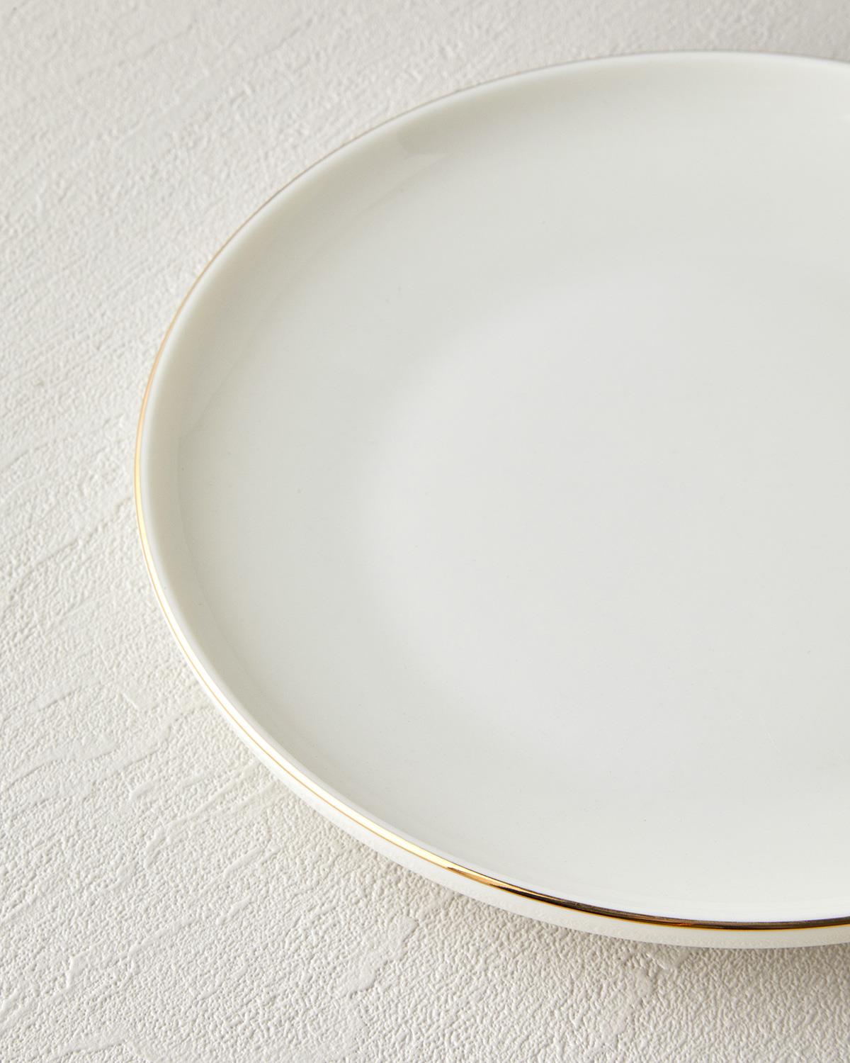 Premium Gold Accent Porcelain Dinnerware Set   27 Piece 6 Person