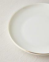 Premium Gold Accent Porcelain Dinnerware Set   27 Piece 6 Person
