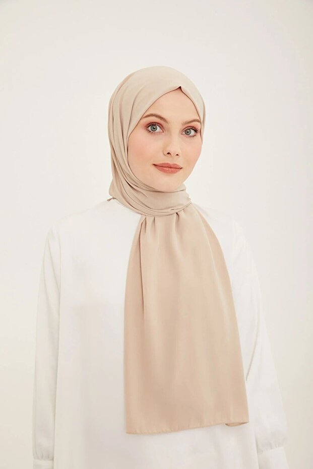 Trend Medina Silk Shawl Light Beige - TryAladdin