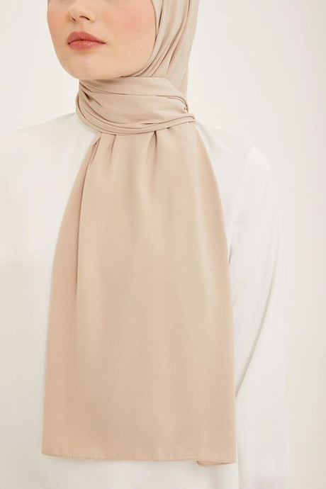 Trend Medina Silk Shawl Light Beige - TryAladdin