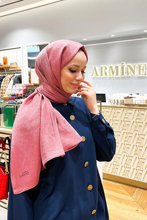 Trend Shimmering Viscose Blend Shawl - Pink () - TryAladdin