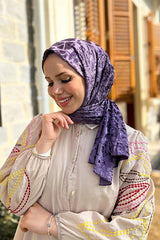 Trendy Knitted Shawl - Soft Purple Velvet Texture - TryAladdin
