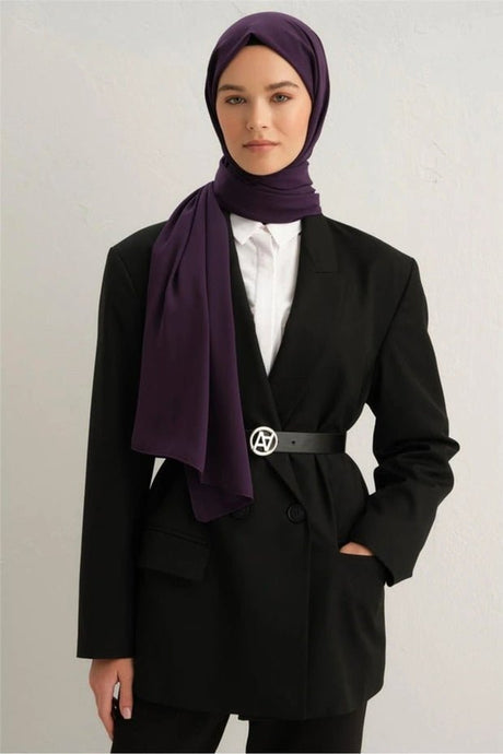 Trendy Medine Silk Shawl - Elegant Purple - TryAladdin