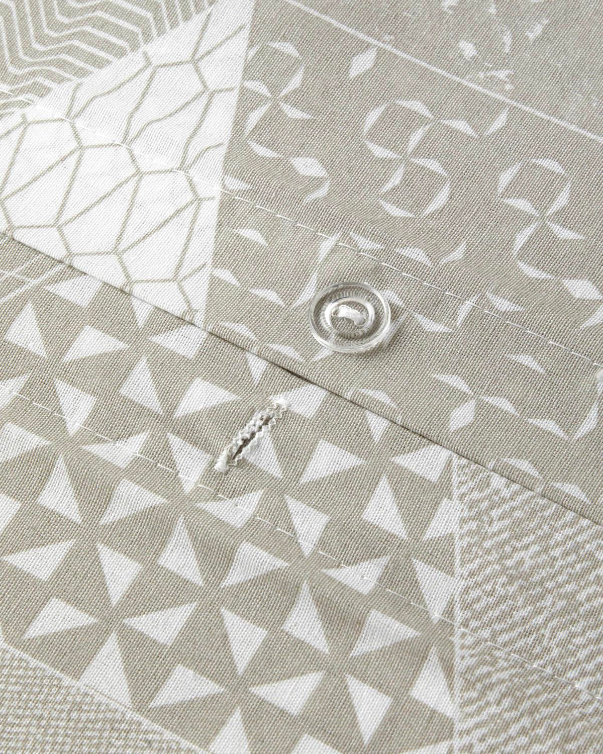 Professional Grade Easy Iron Beige Patchwork Duvet Set