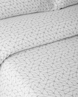 Professional Easy Iron Single Duvet Cover Set Grey