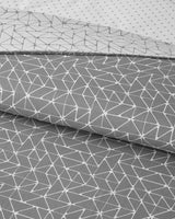 Professional Easy Iron Single Duvet Cover Set Grey