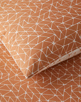 Professional Easy Iron Single Duvet Cover Set   Trio Shape   Orange