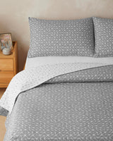 Professional Easy Iron Single Duvet Cover Set Grey