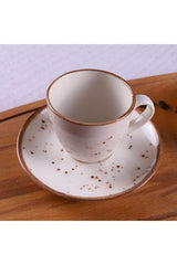 Tulu Porselen Luna Reactive Mix Professional Porcelain Coffee Cup Set - 6 - Piece Collection - TryAladdin