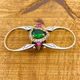 Turkish Handmade Reversible Emerald & Onyx 925 Sterling Silver Ring - TryAladdin