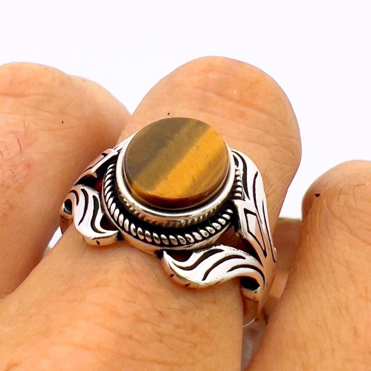 Turkish Tiger's Eye Men's Ring