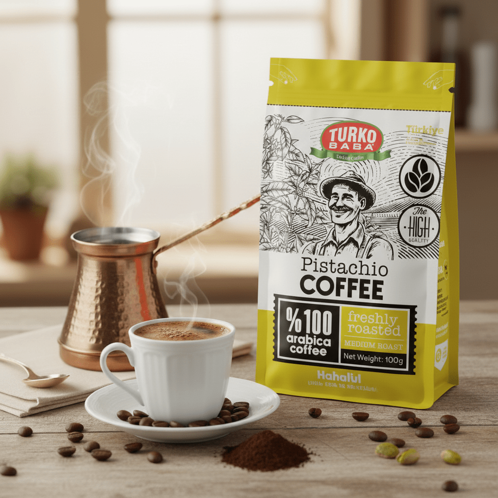 TURKOBABA Authentic Menengic Pistachio Coffee - 100g - TryAladdin