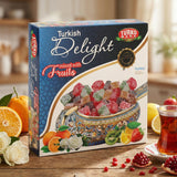 TURKOBABA Gourmet Coconut Coated Mixed Fruit Turkish Delight - 550g - TryAladdin